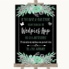 Black Mint Green & Silver Wedpics App Photos Customised Wedding Sign