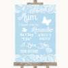 Blue Burlap & Lace I Love You Message For Mum Customised Wedding Sign