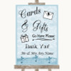 Blue Shabby Chic Cards & Gifts Table Customised Wedding Sign