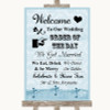 Blue Shabby Chic Welcome Order Of The Day Customised Wedding Sign