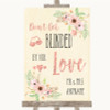 Blush Peach Floral Don't Be Blinded Sunglasses Customised Wedding Sign