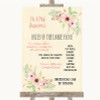 Blush Peach Floral Rules Of The Dance Floor Customised Wedding Sign