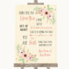 Blush Peach Floral When I Tell You I Love You Customised Wedding Sign
