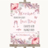 Blush Rose Gold & Lilac Alcohol Bar Love Story Customised Wedding Sign