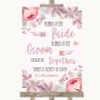 Blush Rose Gold & Lilac Friends Of The Bride Groom Seating Wedding Sign