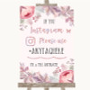 Blush Rose Gold & Lilac Instagram Hashtag Customised Wedding Sign