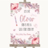 Blush Rose Gold & Lilac Let Love Glow Glowstick Customised Wedding Sign