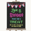 Bright Bunting Chalk Love Is Sweet Take A Treat Candy Buffet Wedding Sign