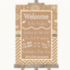 Brown Winter Welcome Order Of The Day Customised Wedding Sign