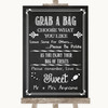 Chalk Sketch Grab A Bag Candy Buffet Cart Sweets Customised Wedding Sign