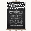 Chalk Style Black & White Lights Dancing Shoes Flip-Flop Tired Feet Wedding Sign