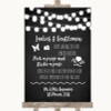 Chalk Style Black & White Lights Pick A Prop Photobooth Wedding Sign