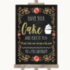 Chalk Style Blush Pink Rose & Gold Have Your Cake & Eat It Too Wedding Sign