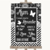Chalk Winter I Love You Message For Mum Customised Wedding Sign