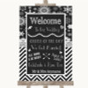 Chalk Winter Welcome Order Of The Day Customised Wedding Sign
