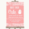 Coral Burlap & Lace Have Your Cake & Eat It Too Customised Wedding Sign