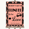 Coral Damask Don't Be Blinded Sunglasses Customised Wedding Sign