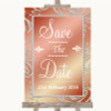 Coral Pink Save The Date Customised Wedding Sign