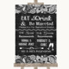 Dark Grey Burlap & Lace Signature Favourite Drinks Customised Wedding Sign