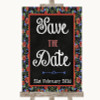 Floral Chalk Save The Date Customised Wedding Sign