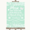 Green Burlap & Lace Don't Post Photos Online Social Media Wedding Sign