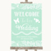 Green Burlap & Lace Welcome To Our Wedding Customised Wedding Sign