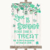 Green Rustic Wood Love Is Sweet Take A Treat Candy Buffet Wedding Sign