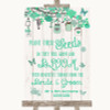 Green Rustic Wood Plant Seeds Favours Customised Wedding Sign