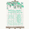 Green Rustic Wood Rules Of The Wedding Customised Wedding Sign