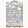 Grey Burlap & Lace I Love You Message For Mum Customised Wedding Sign