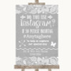 Grey Burlap & Lace Instagram Photo Sharing Customised Wedding Sign