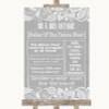 Grey Burlap & Lace Rules Of The Dance Floor Customised Wedding Sign