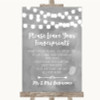 Grey Watercolour Lights Fingerprint Guestbook Customised Wedding Sign