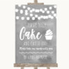 Grey Watercolour Lights Have Your Cake & Eat It Too Customised Wedding Sign