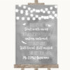 Grey Watercolour Lights In Loving Memory Customised Wedding Sign