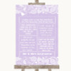 Lilac Burlap & Lace Romantic Vows Customised Wedding Sign