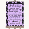 Lilac Damask Grab A Bag Candy Buffet Cart Sweets Customised Wedding Sign