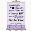 Lilac Shabby Chic Friends Of The Bride Groom Seating Customised Wedding Sign