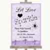 Lilac Shabby Chic Let Love Sparkle Sparkler Send Off Customised Wedding Sign