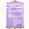 Lilac Watercolour Lights Popcorn Bar Customised Wedding Sign