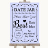 Lilac Date Jar Guestbook Customised Wedding Sign