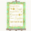 Mint Green & Gold Friends Of The Bride Groom Seating Customised Wedding Sign