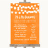 Orange Watercolour Lights Rules Of The Dance Floor Customised Wedding Sign Orange Watercolour Lights Rules Of The Dance Floor Customised Wedding Sign