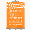 Orange Watercolour Lights Wedding Blanket Scarf Customised Wedding Sign