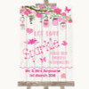 Pink Rustic Wood Let Love Sparkle Sparkler Send Off Customised Wedding Sign