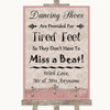 Pink Shabby Chic Dancing Shoes Flip-Flop Tired Feet Customised Wedding Sign