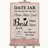 Pink Shabby Chic Date Jar Guestbook Customised Wedding Sign