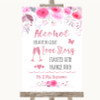 Pink Watercolour Floral Alcohol Bar Love Story Customised Wedding Sign