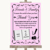 Pink Photo Guestbook Friends & Family Customised Wedding Sign