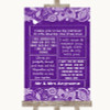 Purple Burlap & Lace Romantic Vows Customised Wedding Sign